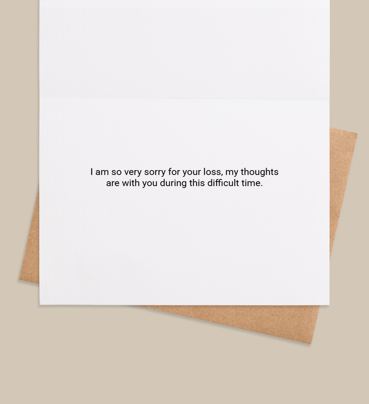 Stars of Sympathy Greeting Card Inside view