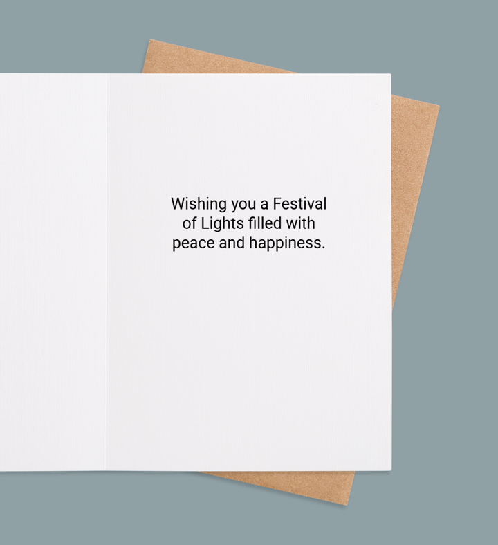Festival Glow Greeting Card Inside view