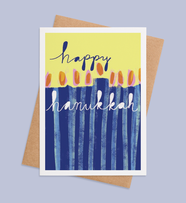 Illuminating Hanukkah Joy Greeting Card