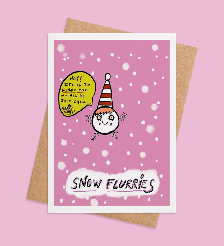 Flake Out Festivities Greeting Card