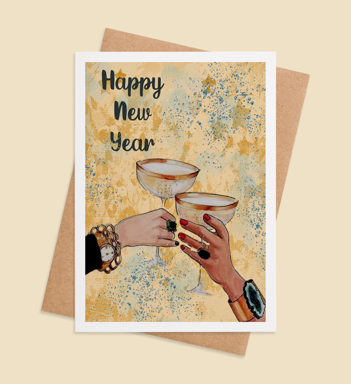 Cheers to Sparkling Beginnings Greeting Card