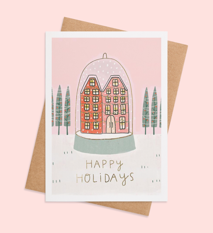 Snowglobe Serenade Greeting Card