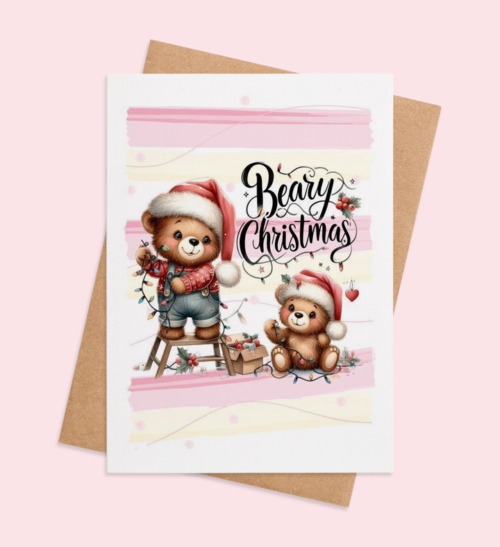 Festive Bear-tastic Cheer Greeting Card
