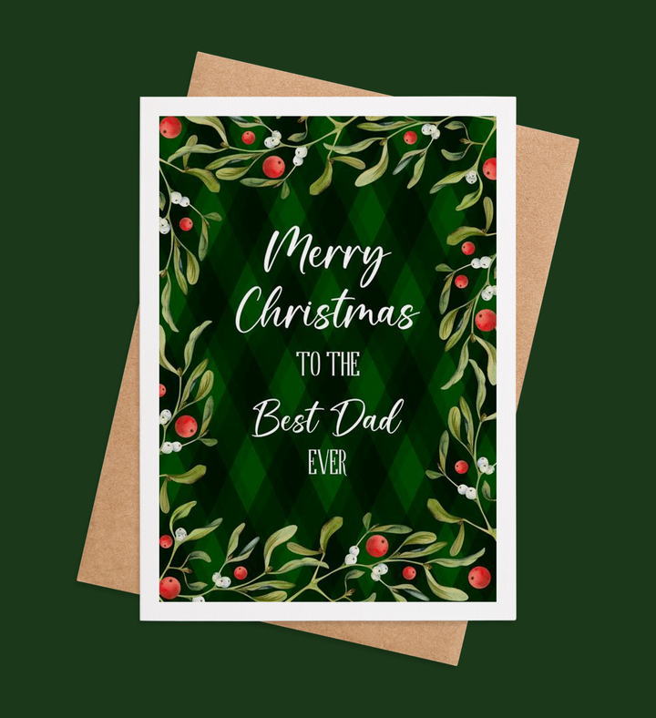 Mistletoe Moments for Dad Greeting Card
