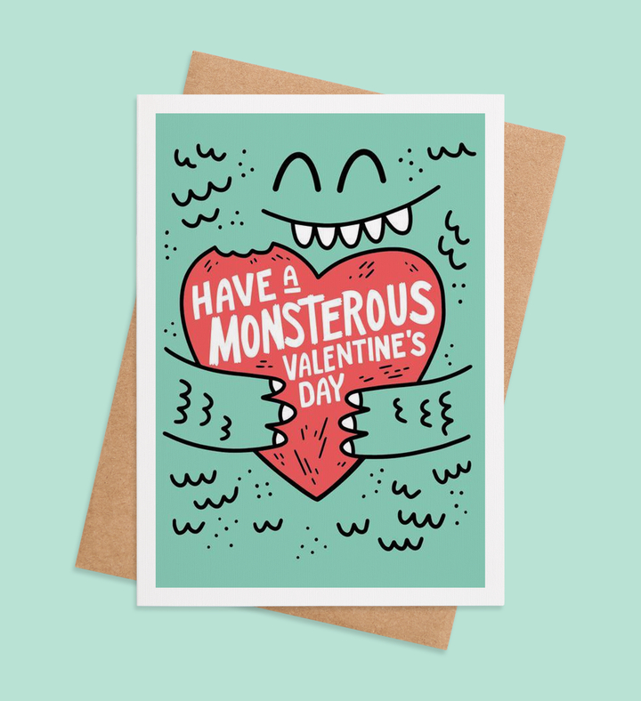 Monster Hug Valentine Image