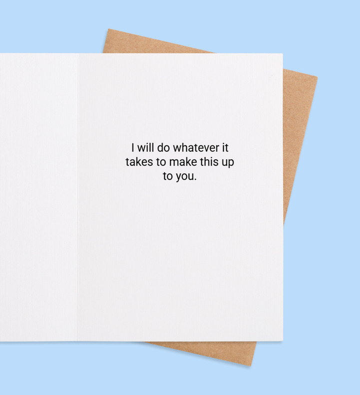 No Excuses, Just Apologies Inside Image